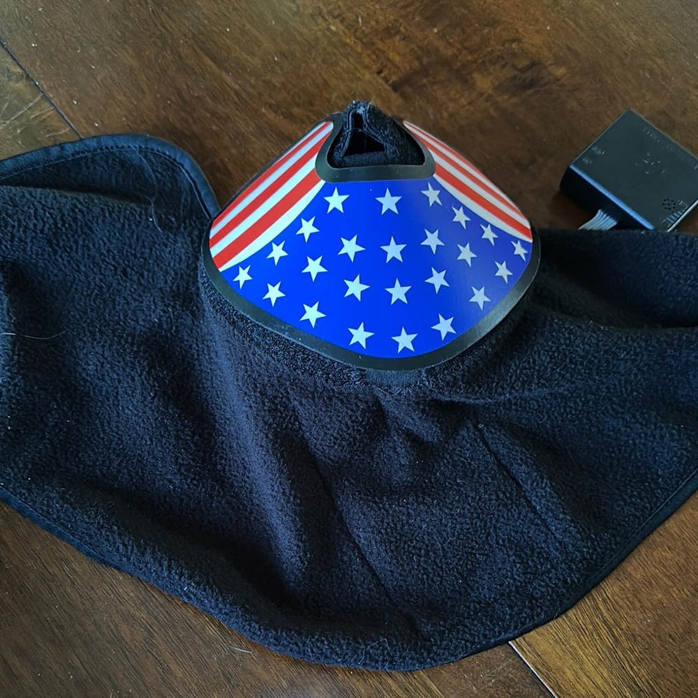 Patriotic Kids Face Mask with Black Fleece